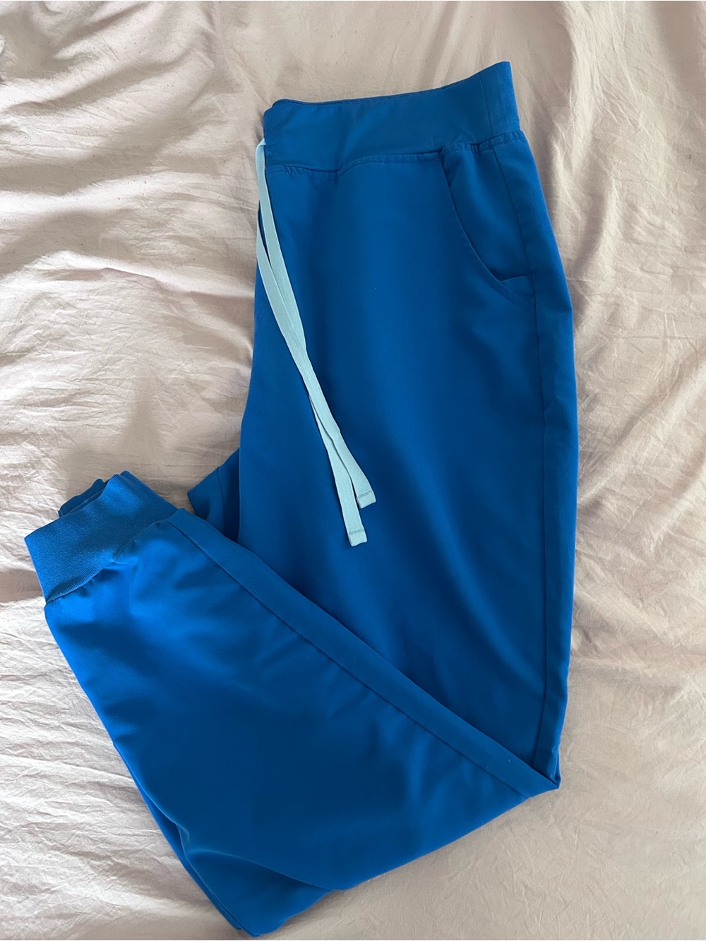 NWOT Figs Zamora Jogger Scrub Pants - High Waisted / Size XL / Royal Blue